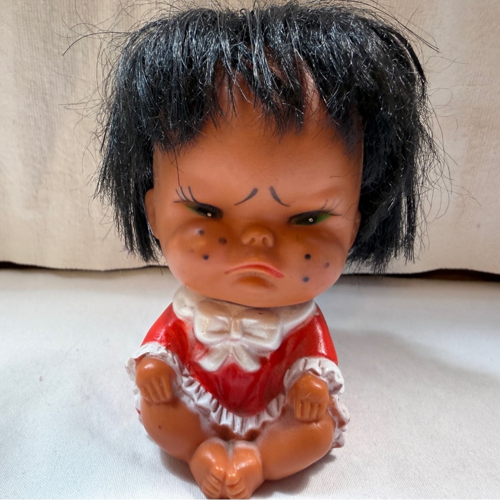 1960 Moody cutie pouty doll, Korean, rubber